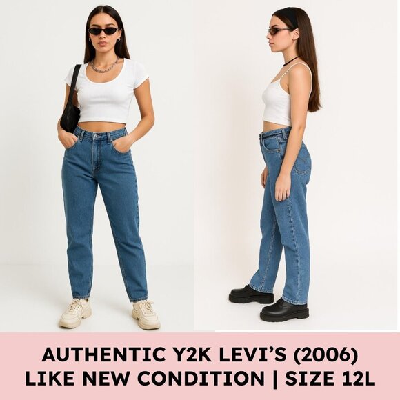 Levi’s 550 Relaxed Taper Jeans Vintage Y2K 2000s Medium Wash Women’s 12L - Picture 1 of 9